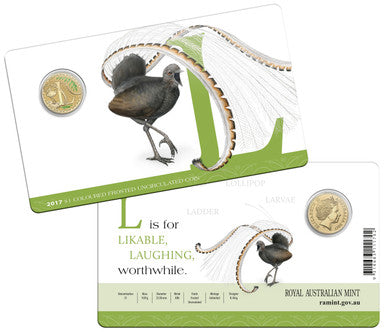 2017 $1 Alphabet Lyrebird Coloured Uncirculated Coin