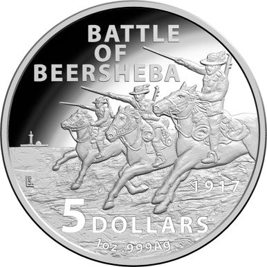 2017 $5 Battle of Beersheba Charge of The Light Horsemen 1oz Silver Proof Coin