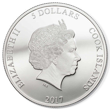 Cook Islands 2017 $5 The Wizard of Oz 1oz Selectively Gold Plated with Swarovski Crystals 1oz Silver Coloured Coin