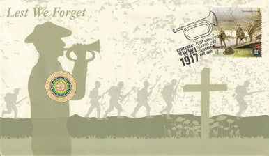 2017 $2 Centenary of WWI Lest We Forget PNC