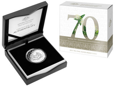 2017 50c Royal 70th Wedding Anniversary Silver Proof Coin