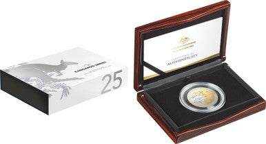 2018 $10 25th Anniversary of The Kangaroo Series 5oz Selectively Gold Plated Proof Coin