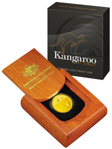 2015 $25 Kangaroo At Sunset 1/5oz Gold Proof Coin