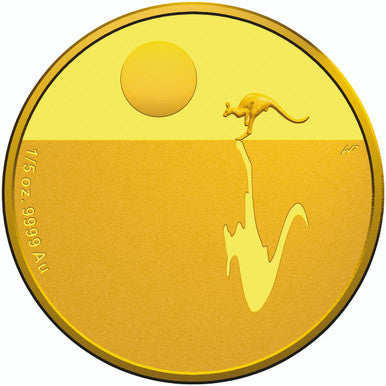 2018 $25 Kangaroo At Sunset 1/5oz Gold Proof Coin