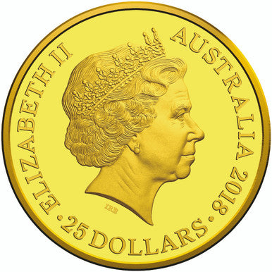 2018 $25 Kangaroo At Sunset 1/5oz Gold Proof Coin