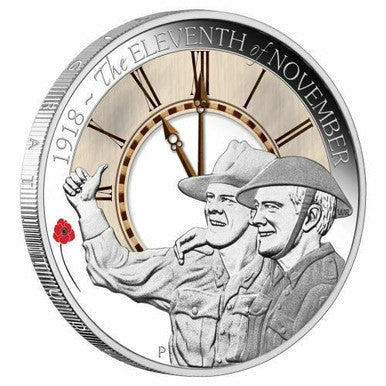 2018 50c The ANZAC Spirit 100th Anniversary 1/2oz Silver Coloured Proof 3 Coin Set