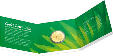 2018 50c Commonwealth Games Gold Coast Gold Plated Uncirculated Coin