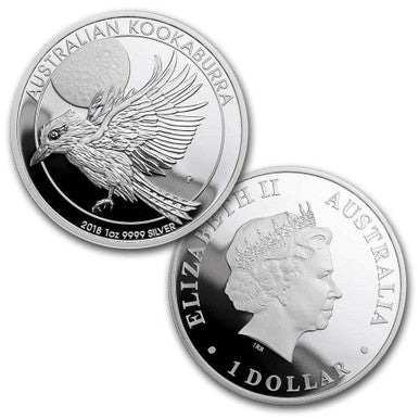 2018 $1 Australian Kookaburra 1oz Silver 2 Coin Set