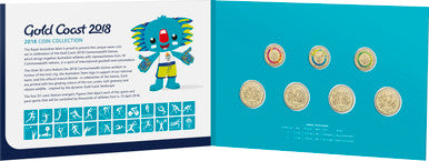 2018 Gold Coast XXI Commonwealth Games Uncirculated 7 Coin Set