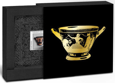 Armenia 2018 1000 dram Pottery of The World Greek Pottery with Porcelain Insert 1oz Silver Proof Coin