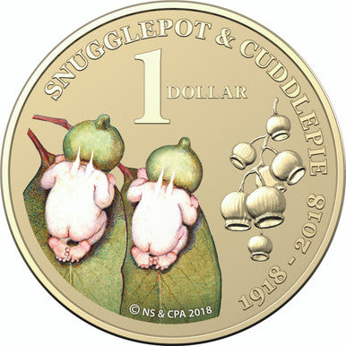 2018 $1 Treasured Australian Stories 100 Years of Snugglepot and Cuddlepie and The Magic Pudding Uncirculated 2 Coin Set