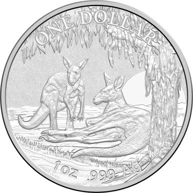 2018 $1 Kangaroo Seasons Change 1oz Silver Uncirculated Coin