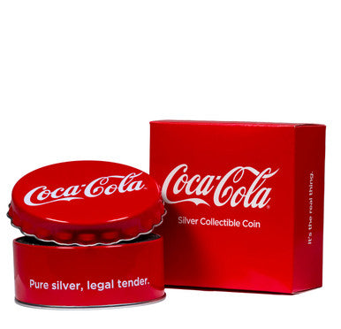 Fiji 2018 $1 Coca Cola Silver Bottle Cap Shaped Coin