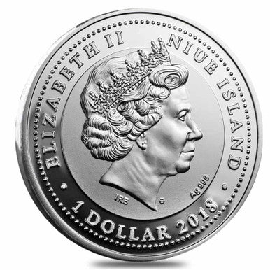 Niue 2018 $1 Qianlong Vase Wanshou Lianyan 1oz Silver Gilded Coin