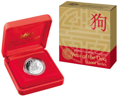 2018 $1 Year of The Dog Silver Proof Coin
