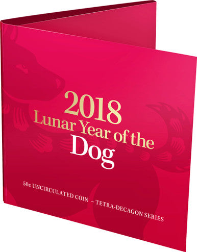 2018 50c Tetra Decagon Year of The Dog Uncirculated Coin
