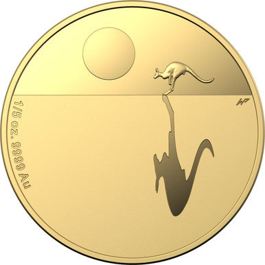 2019 $25 Kangaroo At Sunset 1/5oz Gold Proof Coin
