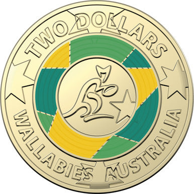 2019 $2 Wallabies Coloured Uncirculated Coin