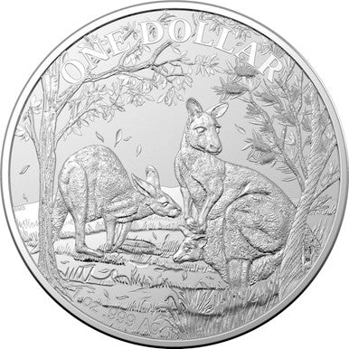 2019 $1 Kangaroo Seasons Change 1oz Silver Uncirculated Coin