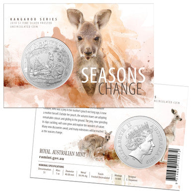 2019 $1 Kangaroo Seasons Change 1oz Silver Uncirculated Coin