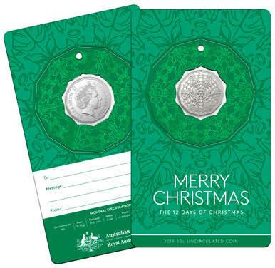 2019 50c Twelve Days of Christmas Uncirculated Coin