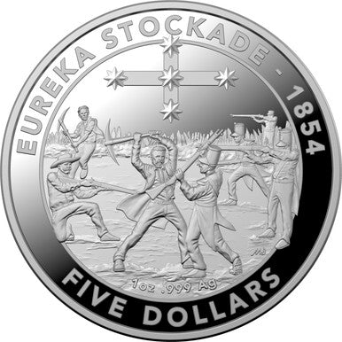 2019 $5 Mutiny and Rebellion The Eureka Stockade 1oz Silver Proof Coin