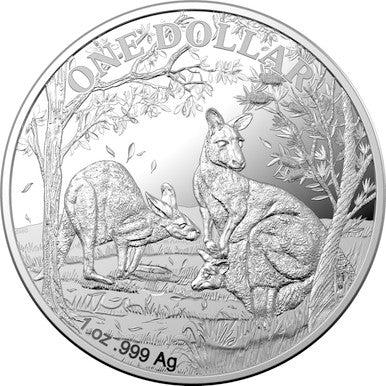 2019 $1 Kangaroo Series Seasons Change 1oz Fine Silver Proof Coin