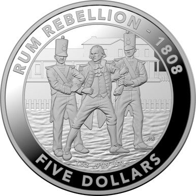 2019 $5 Mutiny and Rebellion The Rum Rebellion 1oz Silver Proof Coin