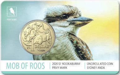2020 $1 ANDA Sydney Mob of Roos 'Kookaburra' Privy Mark Uncirculated Coin