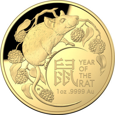 2020 Year of the Rat $100 Gold Domed Proof