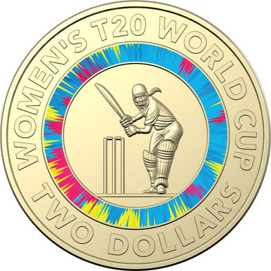 2020 $2 ICC Women’s T20 World Cup Coloured Uncirculated Coin