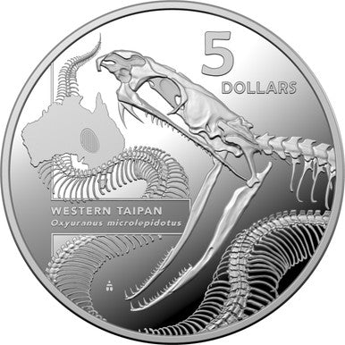 2020 $5 Inside Australia's Most Dangerous Western Taipan 1oz Silver Proof Coin