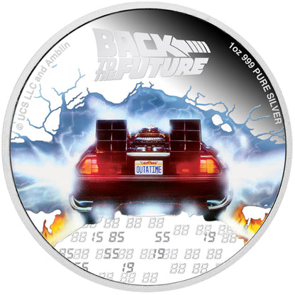 Niue 2020 $2 Back To The Future 35th Anniversary 1oz Silver Coloured Proof Coin