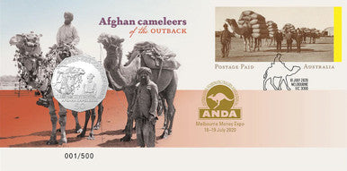 2020 50c ANDA Melbourne Afghan Cameleers of The Outback PNC