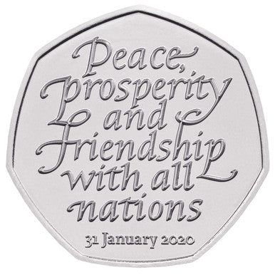UK 2020 50p Withdrawal From The European Union Uncirculated Coin