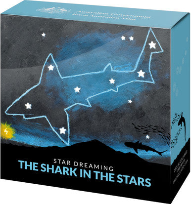 2021 $1 Star Dreaming The Shark In The Stars Beizam 1/2oz Silver Coloured Uncirculated Coin
