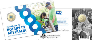 2021 $1 Centenary of Rotary In Australia Coloured Uncirculated Coin