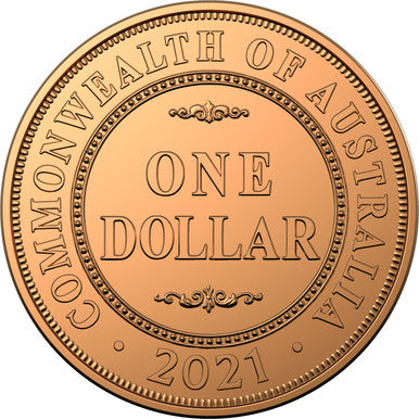 2021 $1 Australian Penny Copper Uncirculated 2 Coin Set