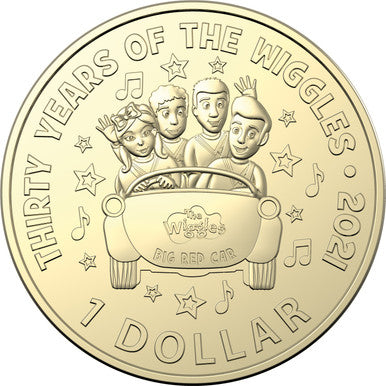 2021 30 Years of The Wiggles Coloured Uncirculated 6 Coin Set