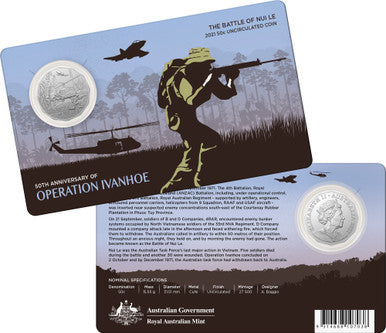 50th Anniversary of the Battle of Nui Le 2021 50c Cupro-Nickel Uncirculated coin