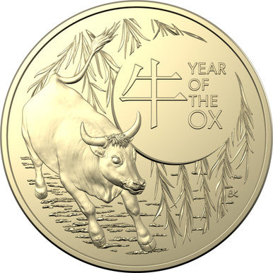 2021 $1 Year of The Ox Uncirculated 2 Coin Set
