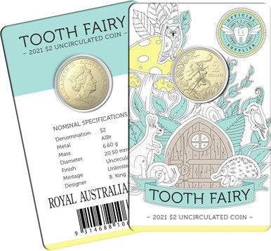 2021 $2 Tooth Fairy Uncirculated Coin
