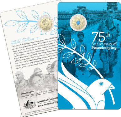 2022 $2 75th Anniversary of Peacekeeping 'C' Mintmark Coloured Uncirculated Coin