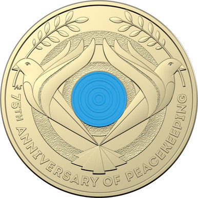 2022 $2 75th Anniversary of Peacekeeping Coloured Al-Br Uncirculated Mint Roll