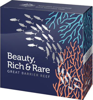 2022 Great Barrier Reef $5 Colour 1oz Silver Proof Domed Coin