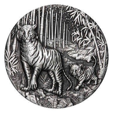 2022 $2 Lunar Year of the Tiger 2oz Silver Antiqued Coin