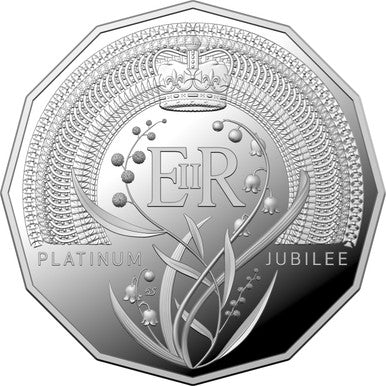 2022 50c Platinum Jubilee of Her Majesty Queen Elizabeth II Silver Proof Coin
