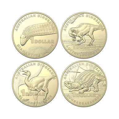 2022 Australian Dinosaurs $1 Al-Br Proof Four-Coin Collection