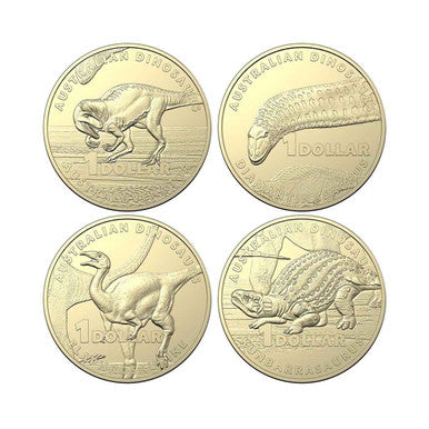 2022 Australian Dinosaurs $1 Uncirculated Four-Coin Collection