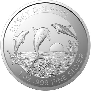 2022 $1 Dusky Dolphin 1oz Silver BU Coin